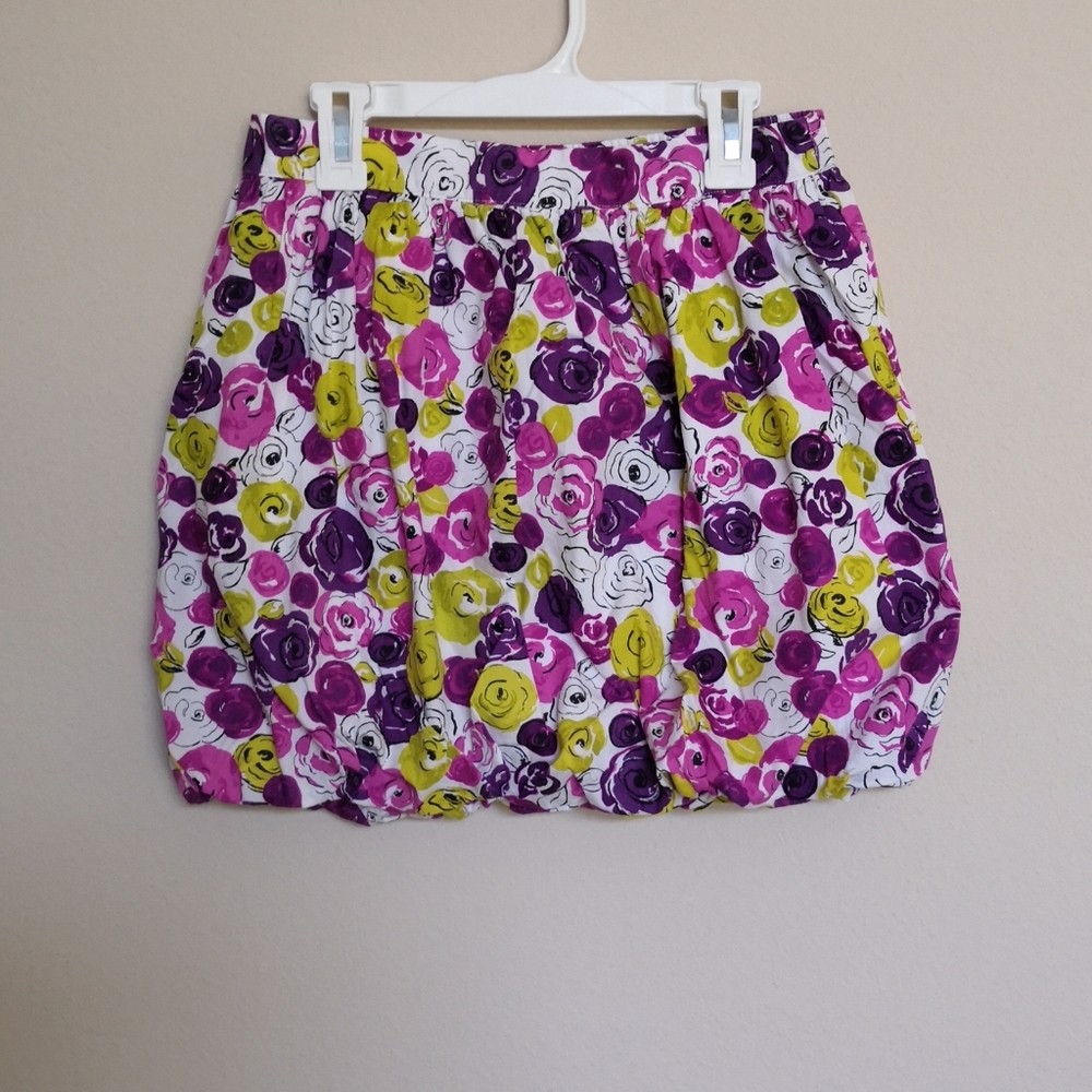 Janie and Jack Purple Floral Bubble Skirt